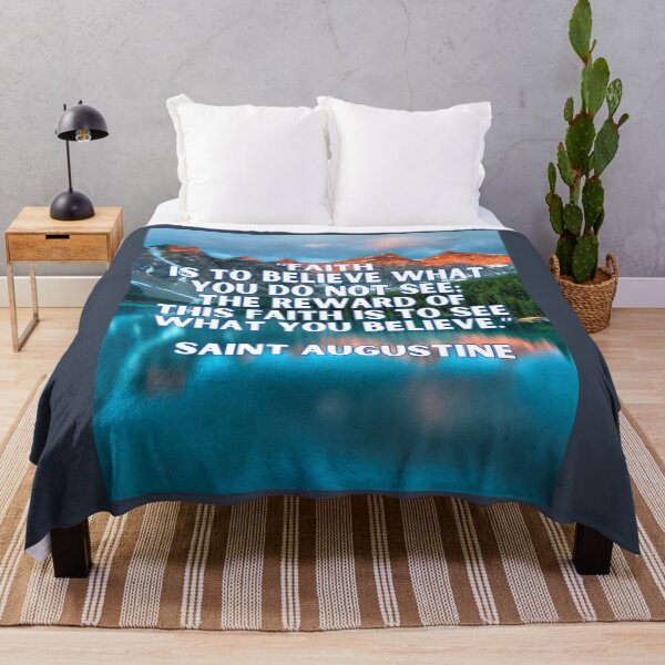 Item preview, Faith Is to Believe – St. Augustine Quote designed and sold by icreativestudio.
