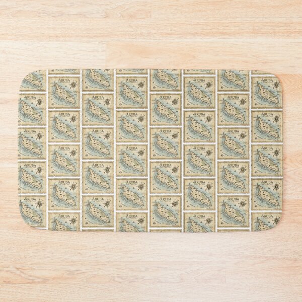 Item preview, Aruba Map Vintage Nautical Treasure Art designed and sold by DuckOddity.