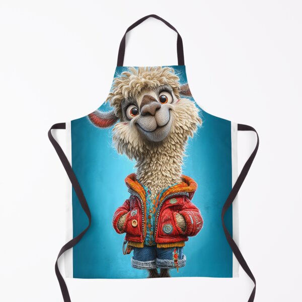 Item preview, Adorable Cartoon Llama in Stylish Jacket Design designed and sold by Artessie.