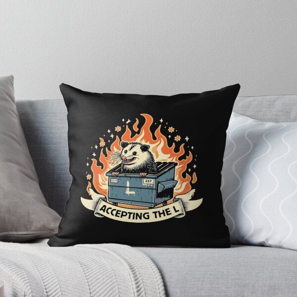 Item preview, Accepting The L Opossum Dumpster Fire Funny Sarcastic Meme  designed and sold by Scaryzz.