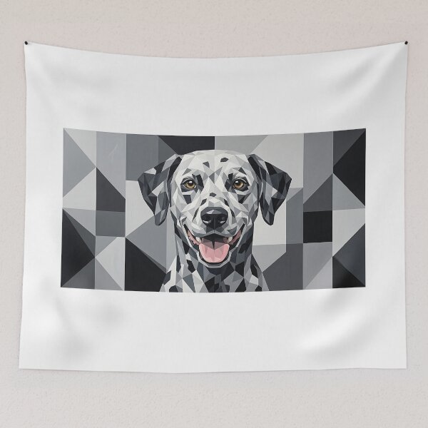 Item preview, Dalmatian Geometric Pop Art Portrait designed and sold by Pfotenfaden.