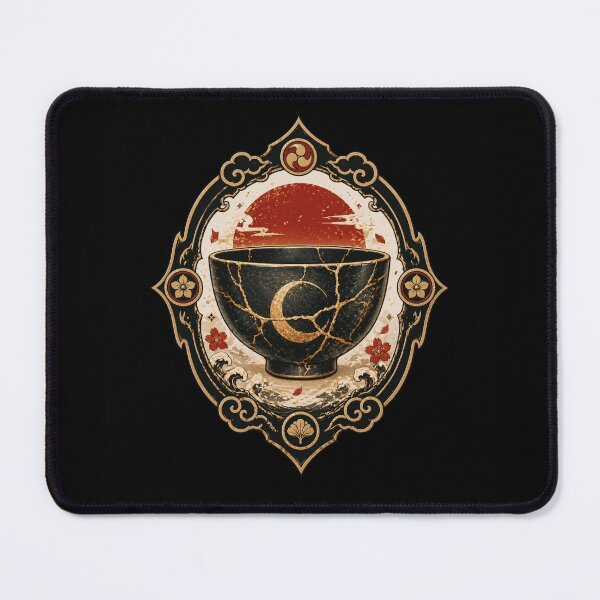Item preview, Kintsugi Moon Bowl Seal – Japanese Wabi Sabi Symbol designed and sold by OblivionRise.