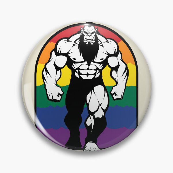 Item preview, Muscular Bara Orc LGBTQ Pride Arch designed and sold by BlueBullBazaar.