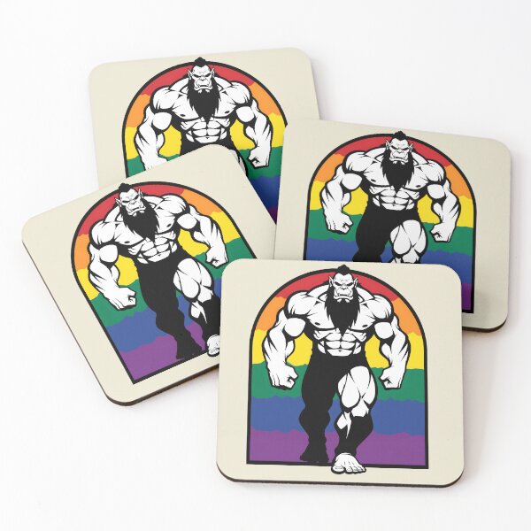 Item preview, Muscular Bara Orc LGBTQ Pride Arch designed and sold by BlueBullBazaar.