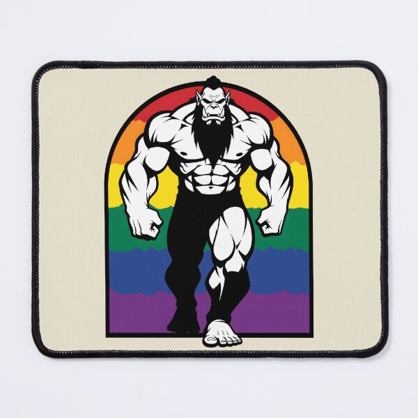 Item preview, Muscular Bara Orc LGBTQ Pride Arch designed and sold by BlueBullBazaar.