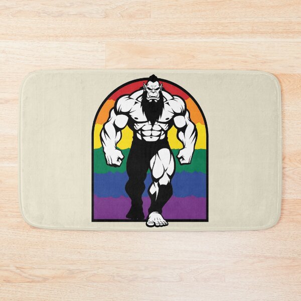 Item preview, Muscular Bara Orc LGBTQ Pride Arch designed and sold by BlueBullBazaar.