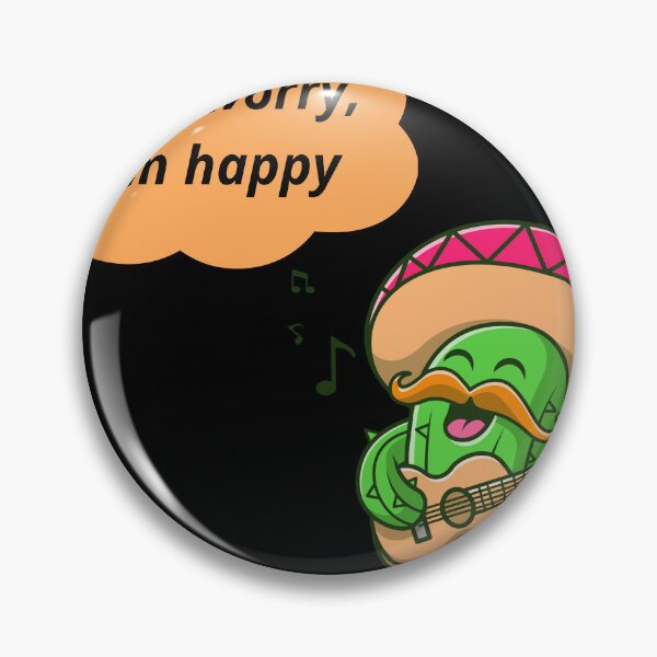 Item preview, Don't Worry I'm Happy Funny Singing Cactus Mariachi designed and sold by PiksyPiksyArt.