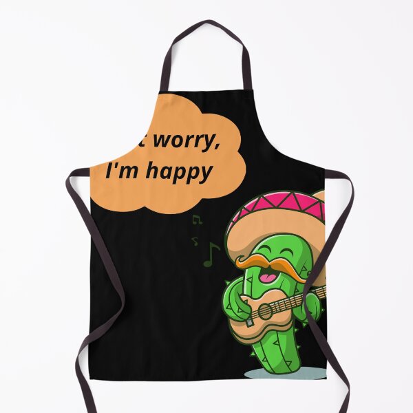 Item preview, Don't Worry I'm Happy Funny Singing Cactus Mariachi designed and sold by PiksyPiksyArt.