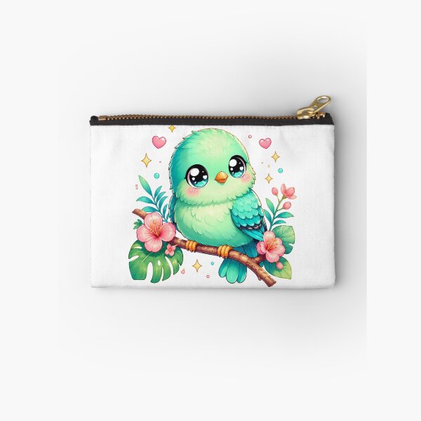 Item preview, Kawaii Turquoise Tanager Bird – Cute Tropical Chibi Pastel Animal designed and sold by MarekoraStudio.
