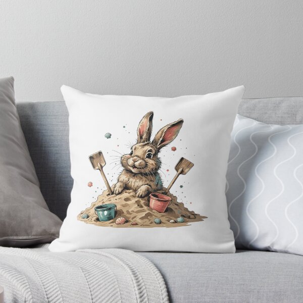 Item preview, Bunny Building Sandcastle designed and sold by AQUILAKREO.