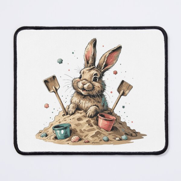 Item preview, Bunny Building Sandcastle designed and sold by AQUILAKREO.