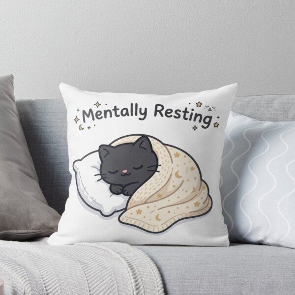 Item preview, Mentally Resting Cozy Cat Aesthetic Design designed and sold by TheCosyCarriage.