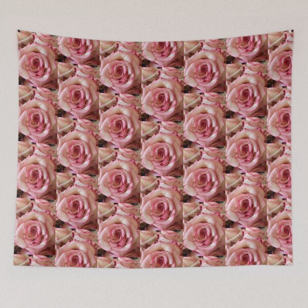 Item preview, Elegant Pink-Edged Cream Rose in Bloom designed and sold by BalkanBloom.