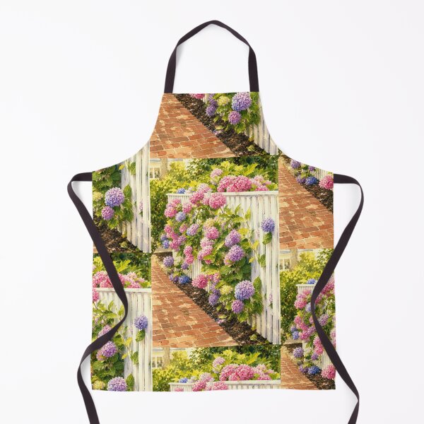 Item preview, Hydrangeas of Edgartown II Daydream - Ombre Blooms Against a White Fence designed and sold by Loveisthebtwd.