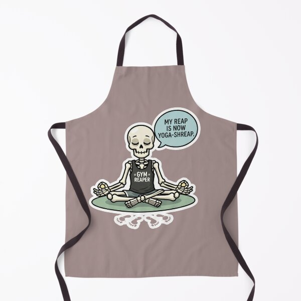Item preview, Yoga Shreap Meditating Skeleton – Funny Gym Reaper Yoga & Mindfulness Humor designed and sold by BreezifyDesignStudio.