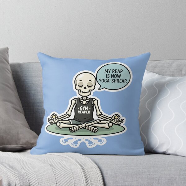 Item preview, Yoga Shreap Meditating Skeleton – Funny Gym Reaper Yoga & Mindfulness Humor designed and sold by BreezifyDesignStudio.