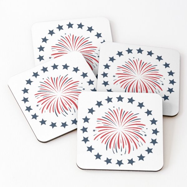 Item preview, Red and Blue Firework Display designed and sold by jkrphoto.