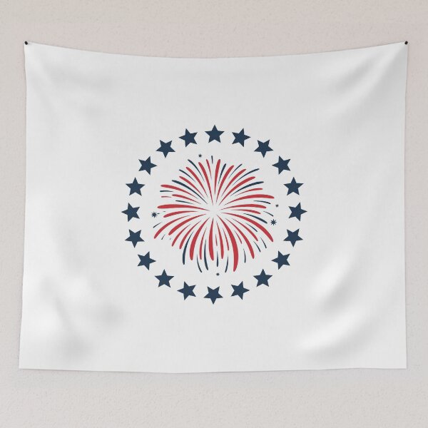 Item preview, Red and Blue Firework Display designed and sold by jkrphoto.