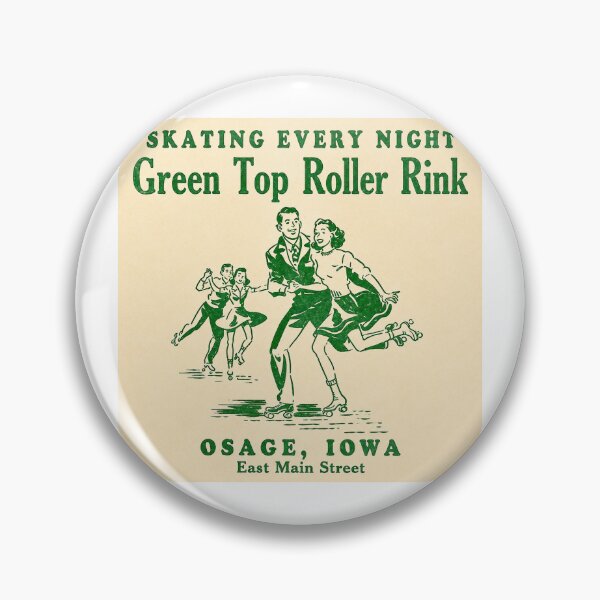 Item preview, Green Top Roller Rink Osage Iowa Roller Skating Rink Sticker Decal Label designed and sold by tislord.