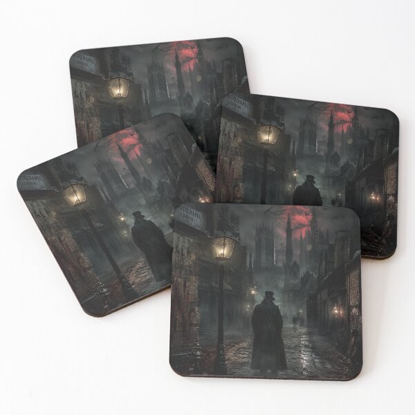 Item preview, The Black Fog of Whitechapel | Gothic Victorian Horror Art designed and sold by kabucino.