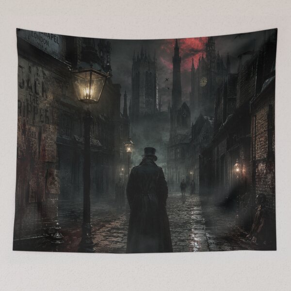 Item preview, The Black Fog of Whitechapel | Gothic Victorian Horror Art designed and sold by kabucino.