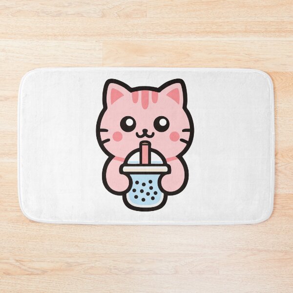 Item preview, Cute Kawaii Cat Drinking Bubble Tea designed and sold by IYI.