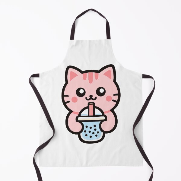 Item preview, Cute Kawaii Cat Drinking Bubble Tea designed and sold by IYI.