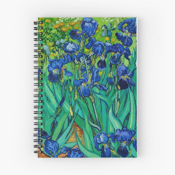 Item preview, Blue Irises in Bloom – Painterly Garden Masterpiece Inspired by Van Gogh designed and sold by Analog Aura .