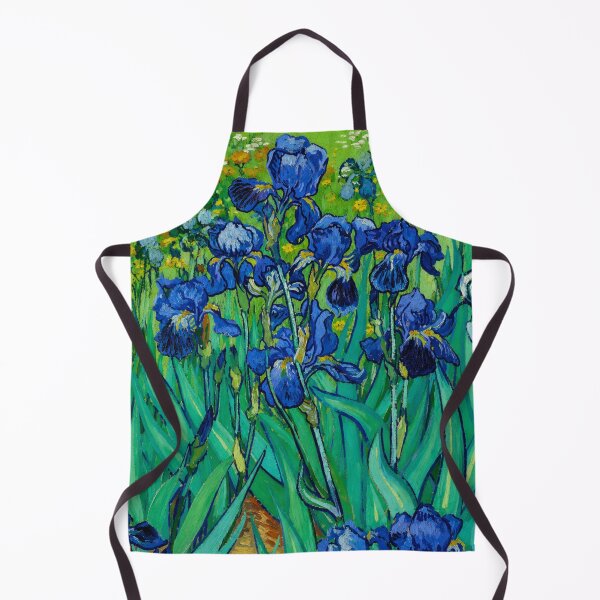 Item preview, Blue Irises in Bloom – Painterly Garden Masterpiece Inspired by Van Gogh designed and sold by Analog Aura .