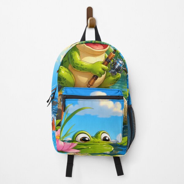 Item preview, Funny Frog Fishing Cartoon. designed and sold by HorrorInkStudio.