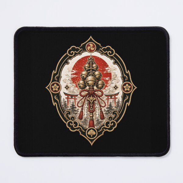 Item preview, Kagura Bell Shrine Seal – Japanese Ritual Bell Emblem designed and sold by OblivionRise.