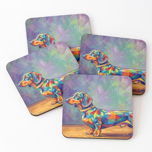 Item preview, Dachshund at the window Pop Art Portrait designed and sold by Pfotenfaden.