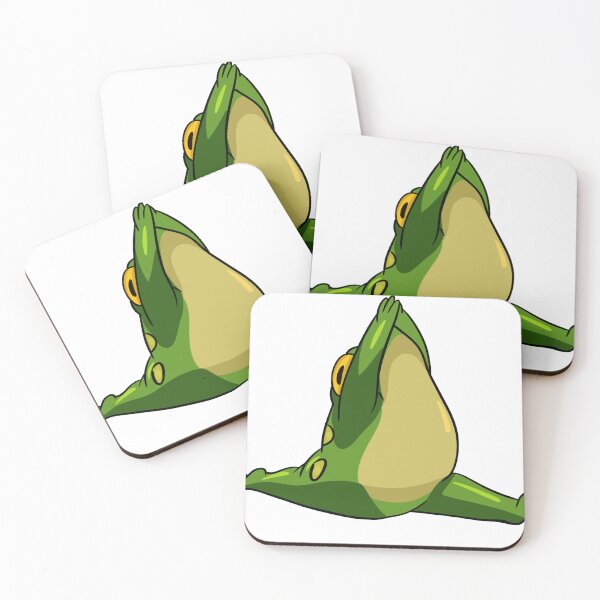Item preview, Yoga Frog Stretching - Silly Green Toad Zen Meditation Pose designed and sold by LYAN-STORE.