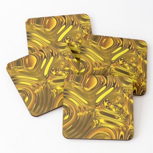 Item preview, Liquid Gold Abstract Texture - Luxurious Molten Metal Flow designed and sold by LYAN-STORE.
