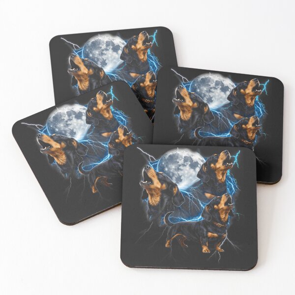 Item preview, Dachshund Howling Three 3 to Moon Vintage Wiener Dog Mom Dad designed and sold by CriseldaBruning.