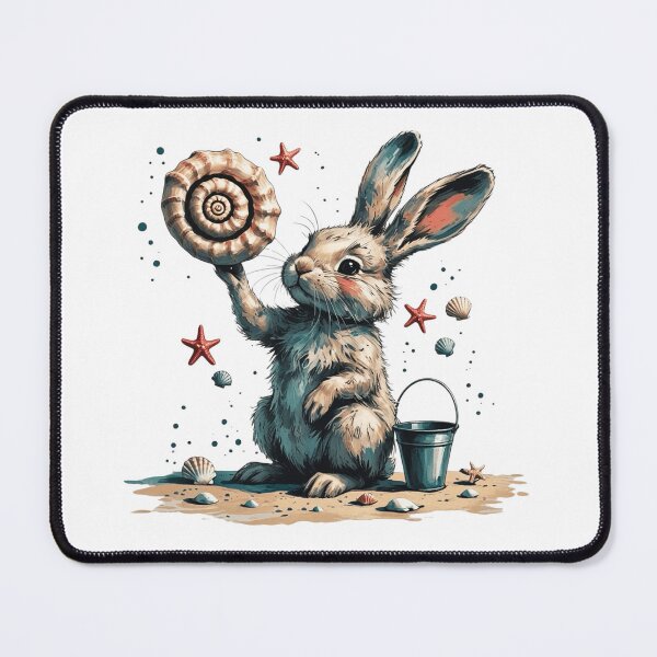 Item preview, Bunny Collecting Seashells designed and sold by AQUILAKREO.