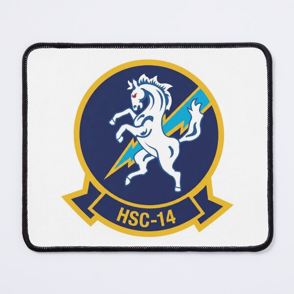 Item preview, Emblem of Helicopter Sea Combat Squadron 14 (HSC-14) "Chargers" designed and sold by CharlieDesings.