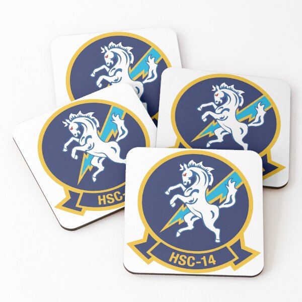 Item preview, Emblem of Helicopter Sea Combat Squadron 14 (HSC-14) "Chargers" designed and sold by CharlieDesings.
