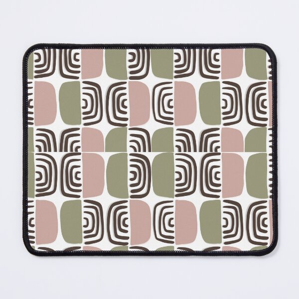 Item preview, Dark Retro Boho Arch Pattern – Earthy Mid Century Abstract Design designed and sold by Barelythere2324.
