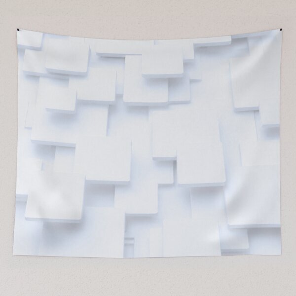 Item preview, Floating White Tiles | Minimal Futuristic Abstract Pattern designed and sold by IGLCreative.