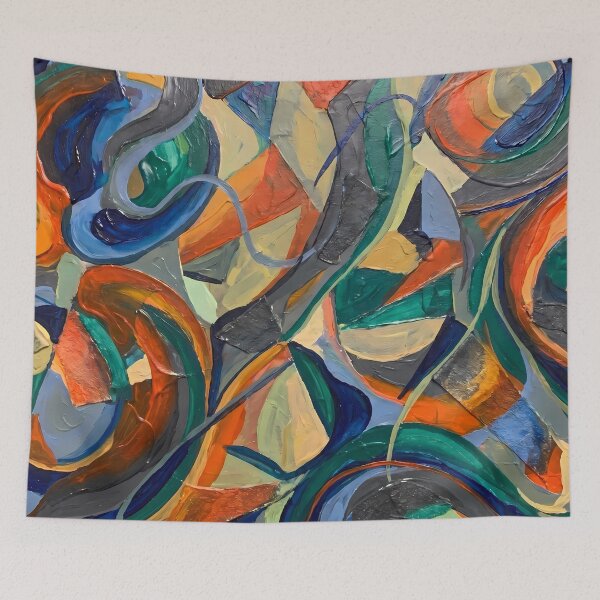 Item preview, Oil Painting Geometric Patterns Modern Aesthetics Timeless Design designed and sold by ART ATTACK ZONE.