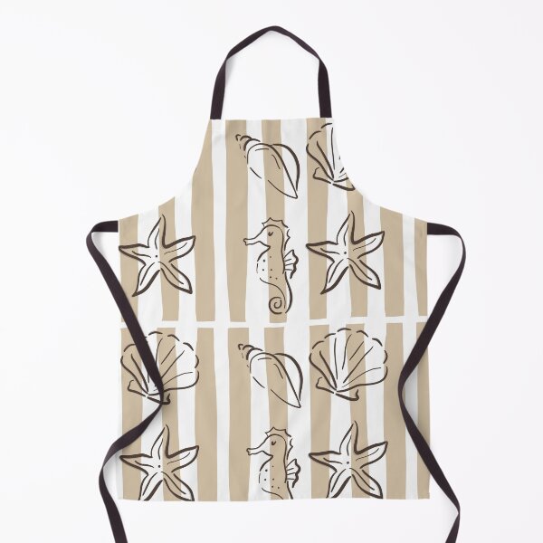 Item preview, Coastal Sea Life Stripe Pattern – Minimal Nautical Boho Design designed and sold by Barelythere2324.