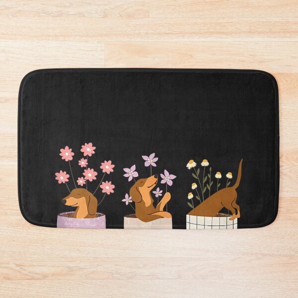 Item preview, Dachshund Lover Floral Weiner Striped Doxie Dog Mom Dad Tank Top designed and sold by CriseldaBruning.