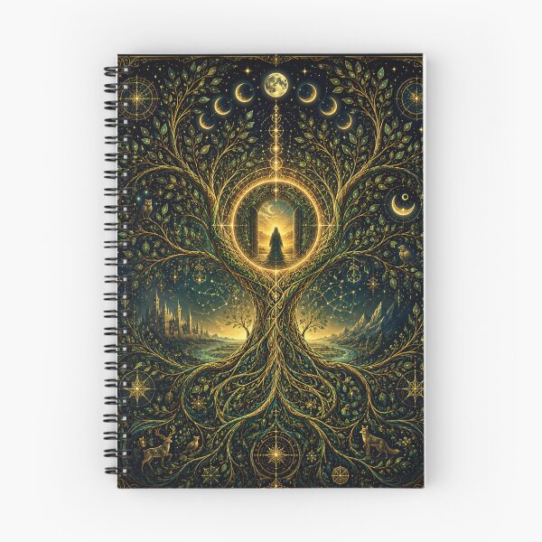 Item preview, Celestial Tree of Life Mystic Portal Fantasy Wall Art designed and sold by Swanny's Custom T-shirt and Gift Designs.