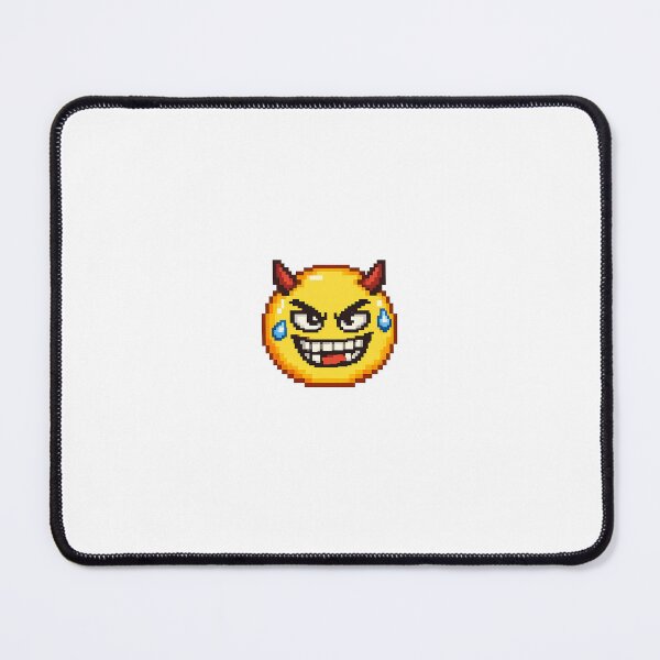 Item preview, Evil Grin Pixel Emoji – Retro 8 Bit Mischievous Reaction Sticker designed and sold by ANiyati.