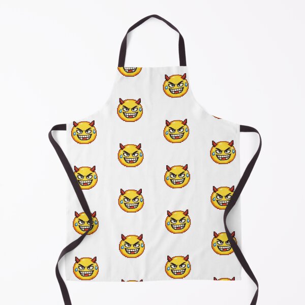 Item preview, Evil Grin Pixel Emoji – Retro 8 Bit Mischievous Reaction Sticker designed and sold by ANiyati.