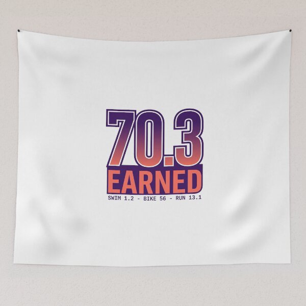 Item preview, 70.3 Earned Half Iron Distance Triathlon Finisher Swim Bike Run Design designed and sold by Triathlongram.