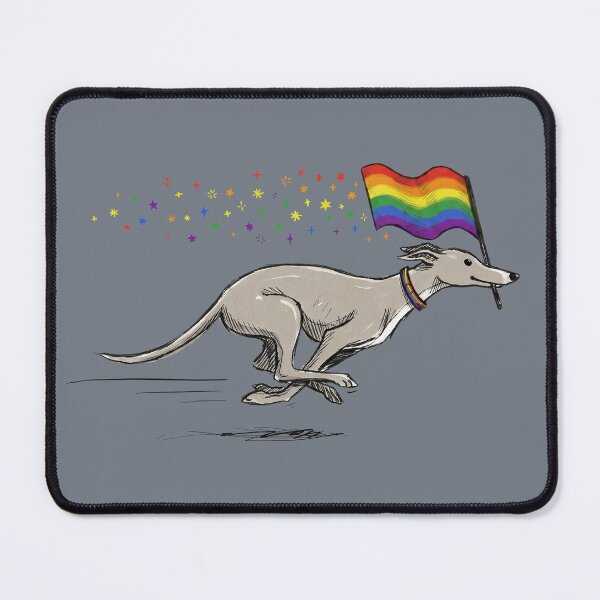 Item preview, Dog Running with Rainbow Flag LGBTQ Gay Pride Italian Greyhound Cute Whippet designed and sold by Jenn Inashvili.
