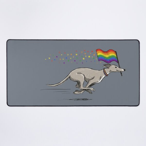 Item preview, Dog Running with Rainbow Flag LGBTQ Gay Pride Italian Greyhound Cute Whippet designed and sold by Jenn Inashvili.