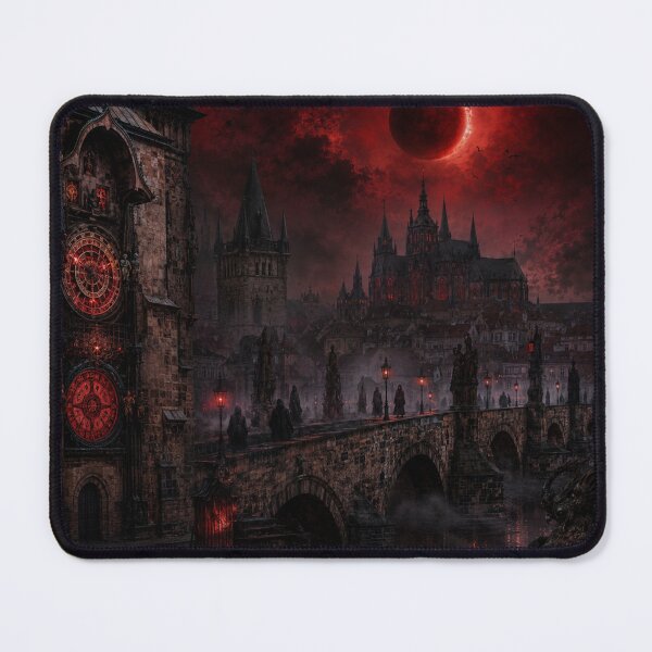 Item preview, The Cursed Astronomical City | Haunted Prague Gothic Art designed and sold by kabucino.
